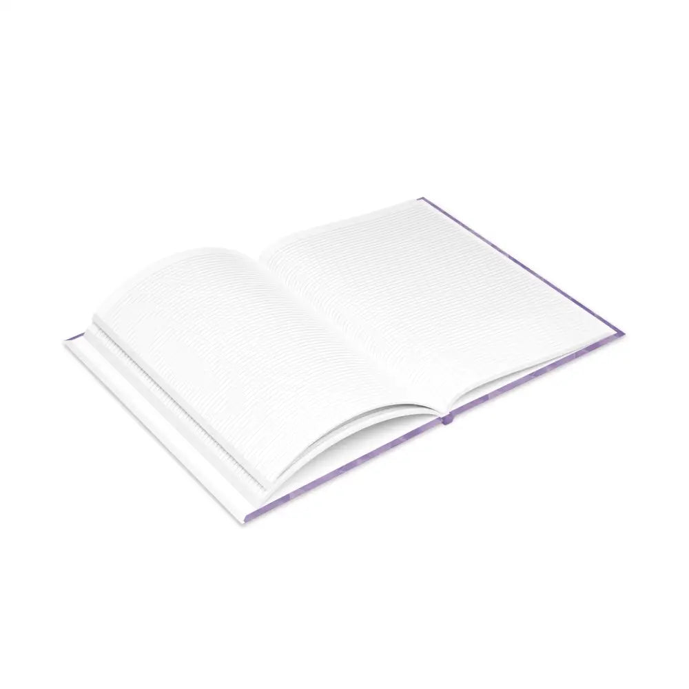 Open lined notebook from Arcane Aegis Embrace Magic Amethyst Armor Hardcover Journal