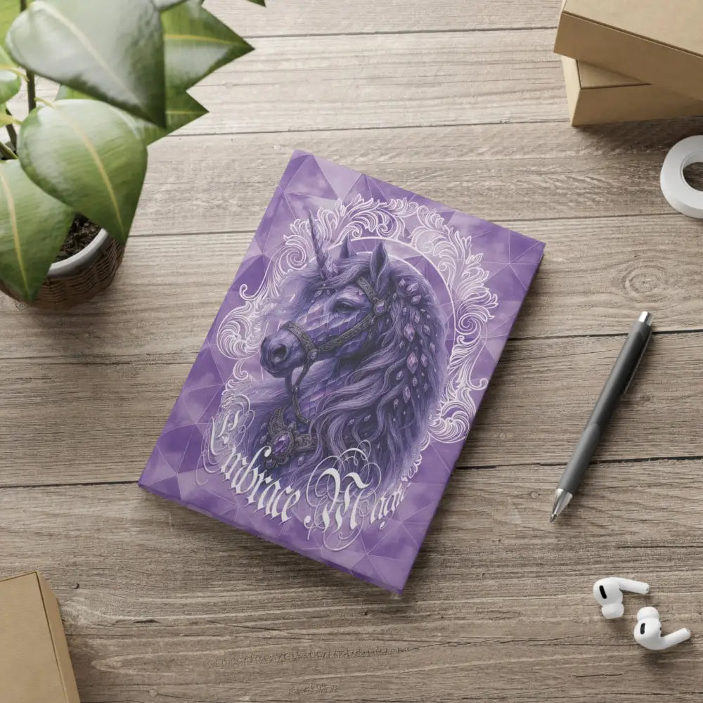 Purple unicorn journal from Arcane Aegis Magic Amethyst Armor Hardcover Journal