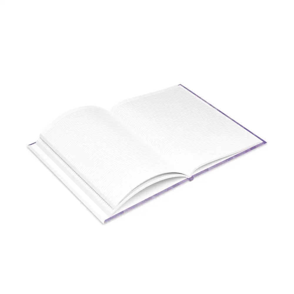 Open lined notebook from Arcane Aegis Embrace Magic Amethyst Armor Hardcover Journal
