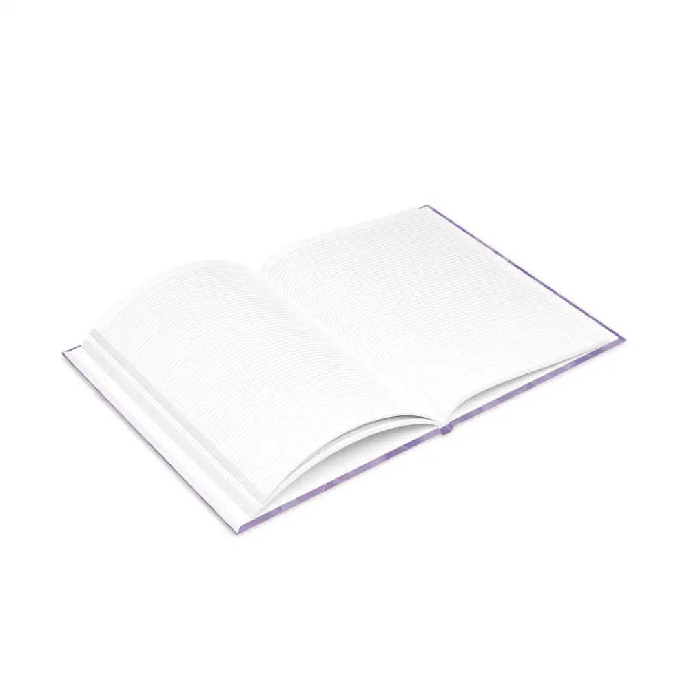 Open lined notebook in Arcane Aegis Embrace Magic Amethyst Armor Hardcover Journal