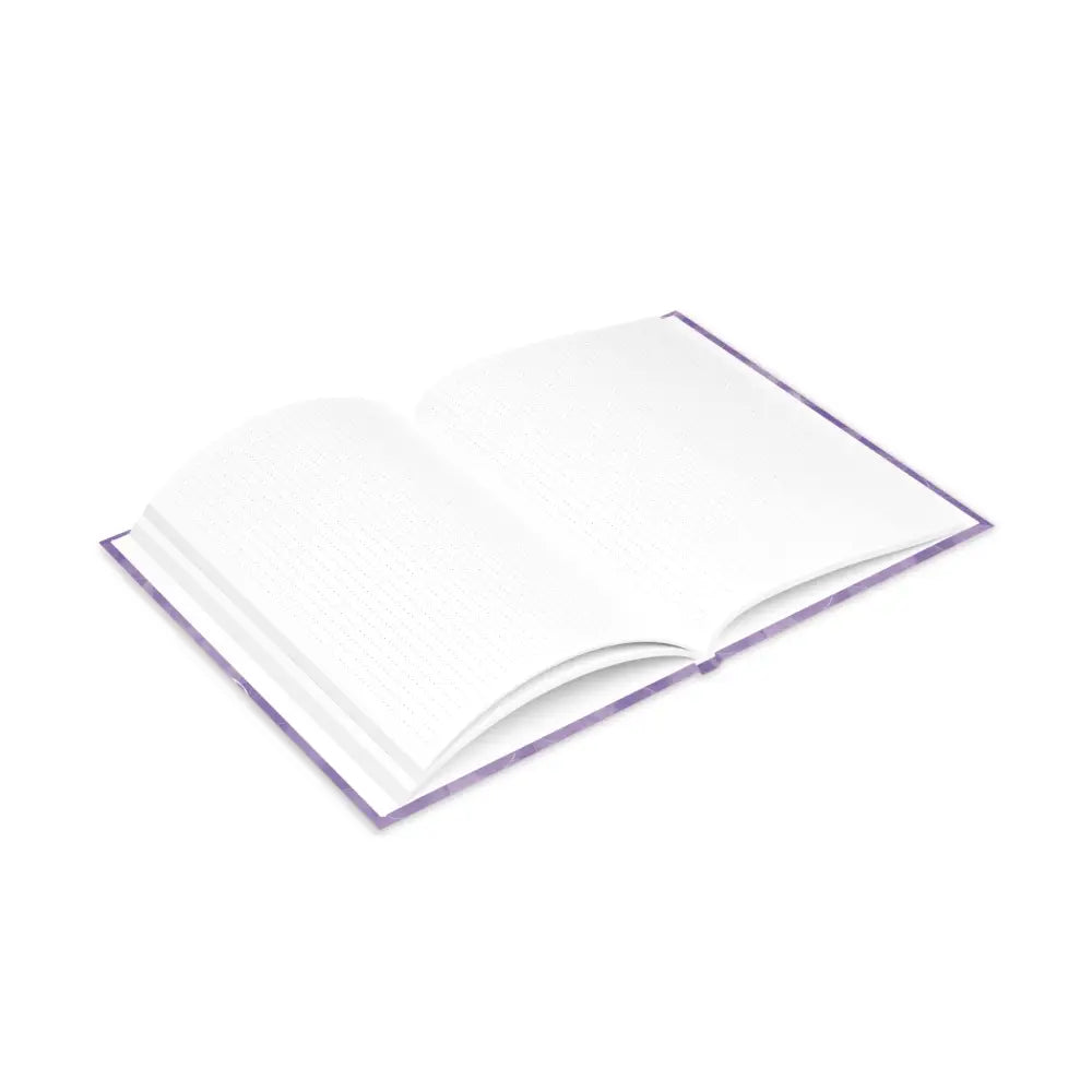 Open blank book in Arcane Aegis Magical Amethyst Armor Hardcover Journal style