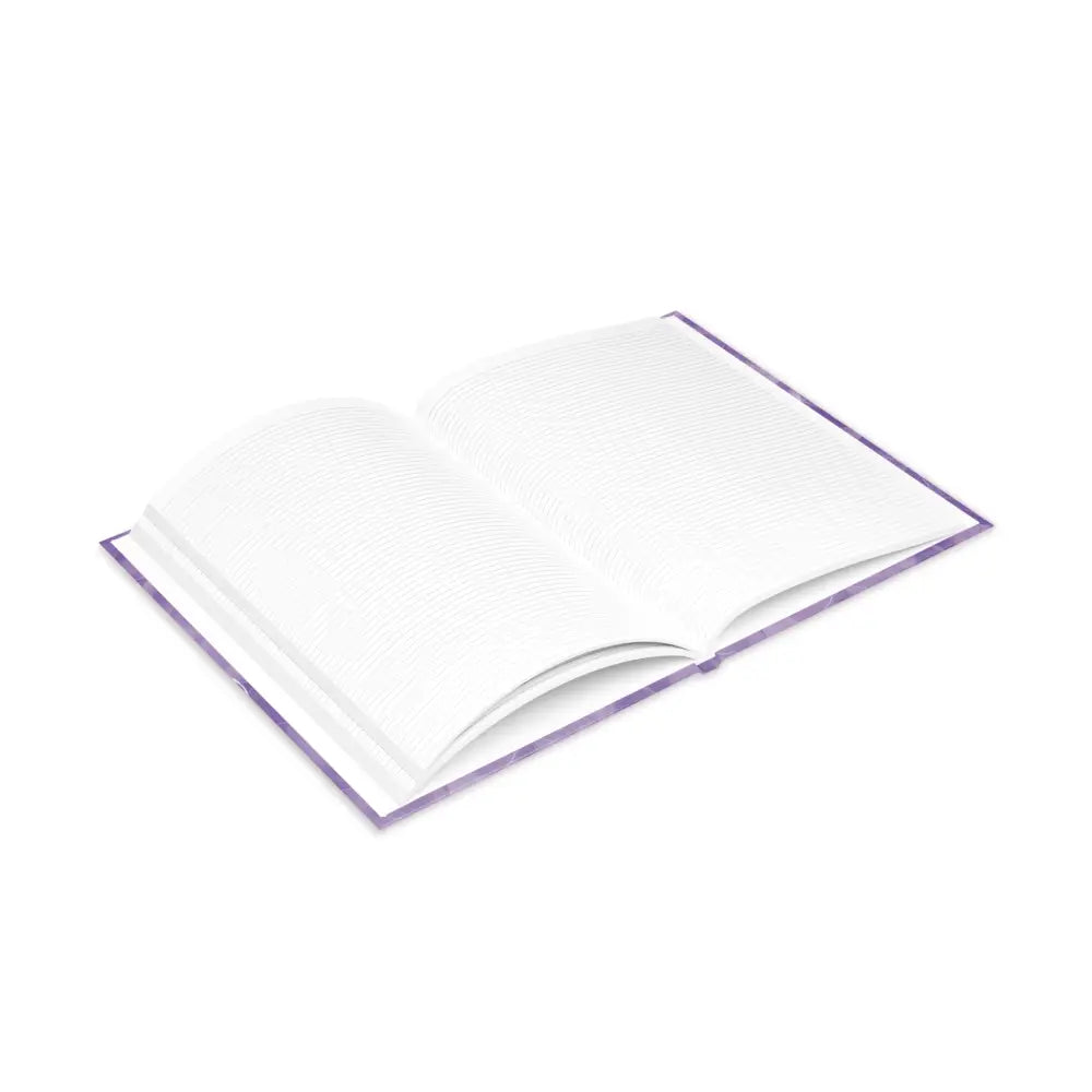 Open lined notebook from Arcane Aegis Embrace Magic Amethyst Armor Hardcover Journal