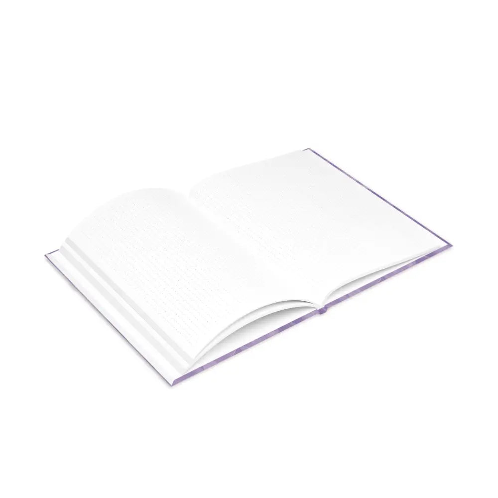 Open blank book in Arcane Aegis Embrace Magic Amethyst Armor Hardcover Journal