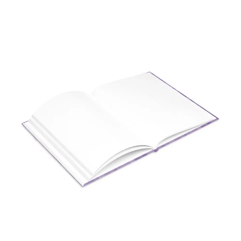 Open blank book from Arcane Aegis Embrace Magic Amethyst Armor Hardcover Journal