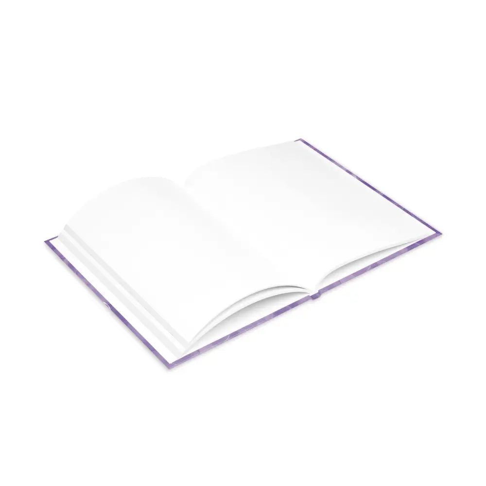 Open blank book in Arcane Aegis Embrace Magic Amethyst Armor Hardcover Journal