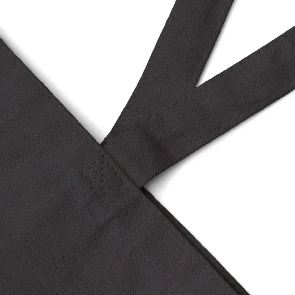 Black fabric tote bag strap detail from Canvas Tote Bag with Nadine & Ripley Logo