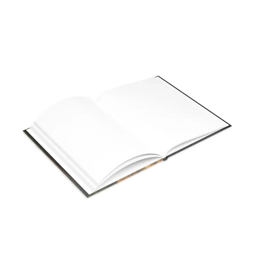 Open blank hardcover notebook with Winged Horse design from Cervantes The Youngling’s Dawn series