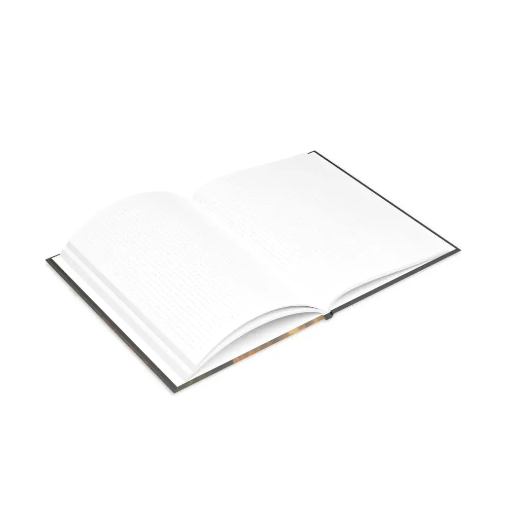 Open blank book with winged horse design on the cover of Cervantes The Youngling’s Dawn Hardcover Notebook