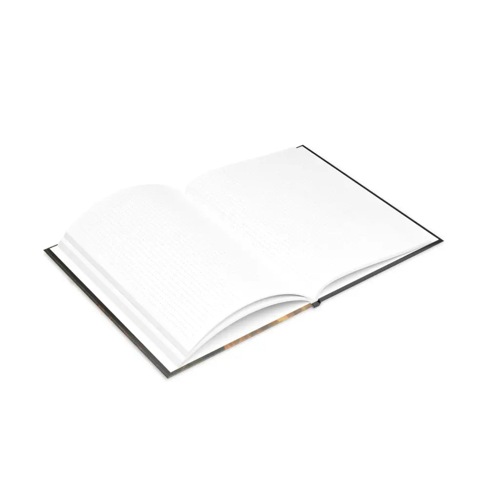 Open blank hardcover notebook with winged horse design from Cervantes The Youngling’s Dawn