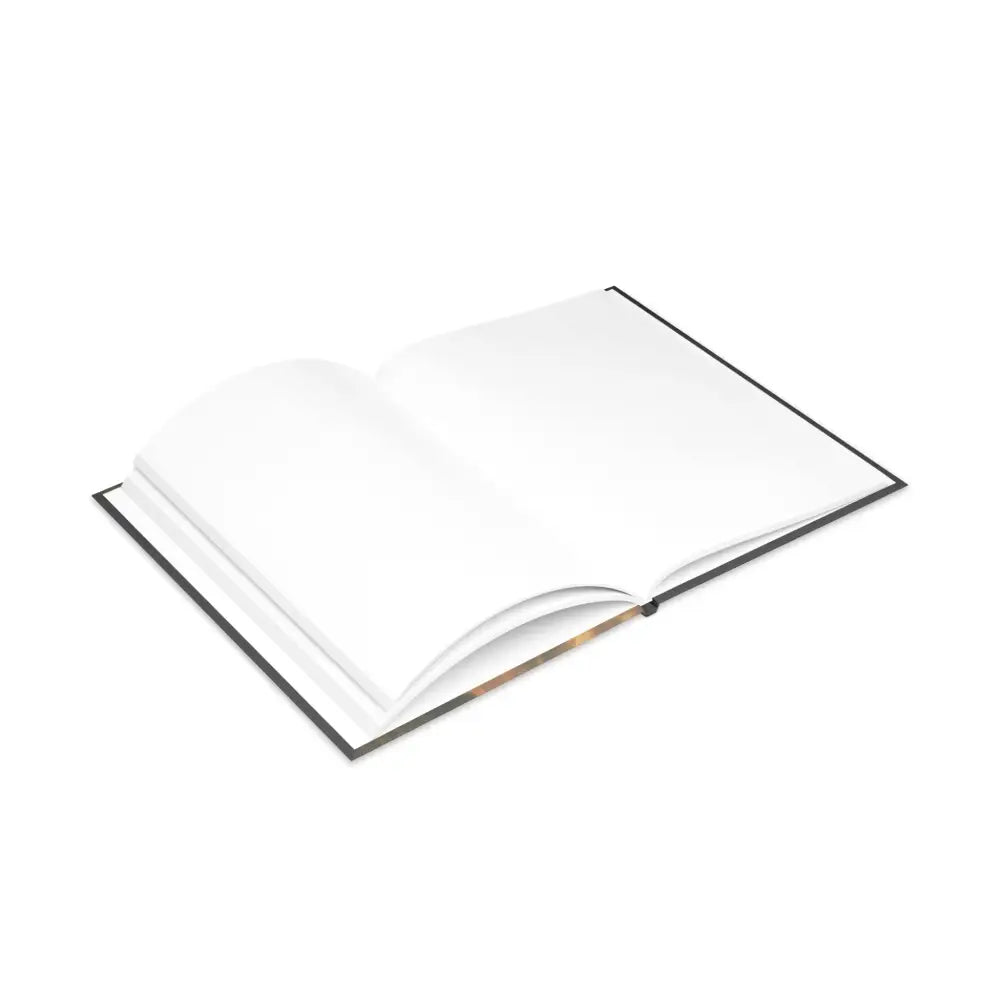Open blank hardcover notebook with winged horse design from Cervantes The Youngling’s Dawn collection