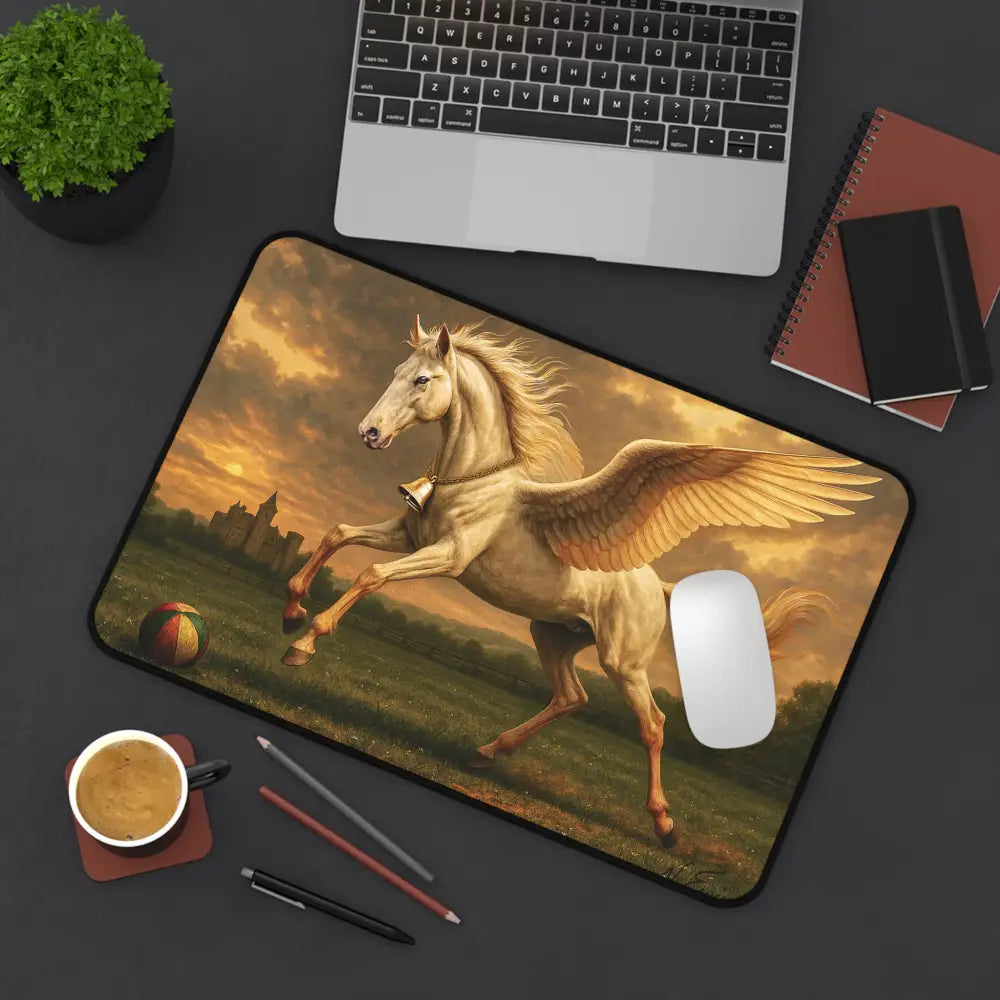 Pegasus-themed computer mousepad from Cervantes The Youngling’s Dawn artistic office accessory