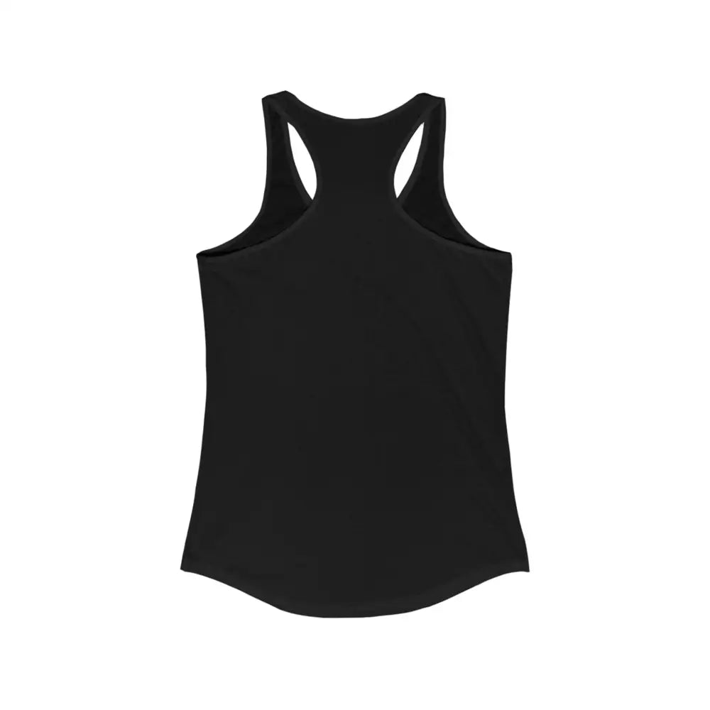 Black racerback tank top with Circle LOGO for Epic Equine Adventures women’s personalized design