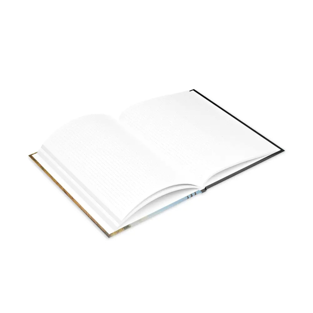 Open blank hardcover notebook with Winged Horse design from Equestrian collection
