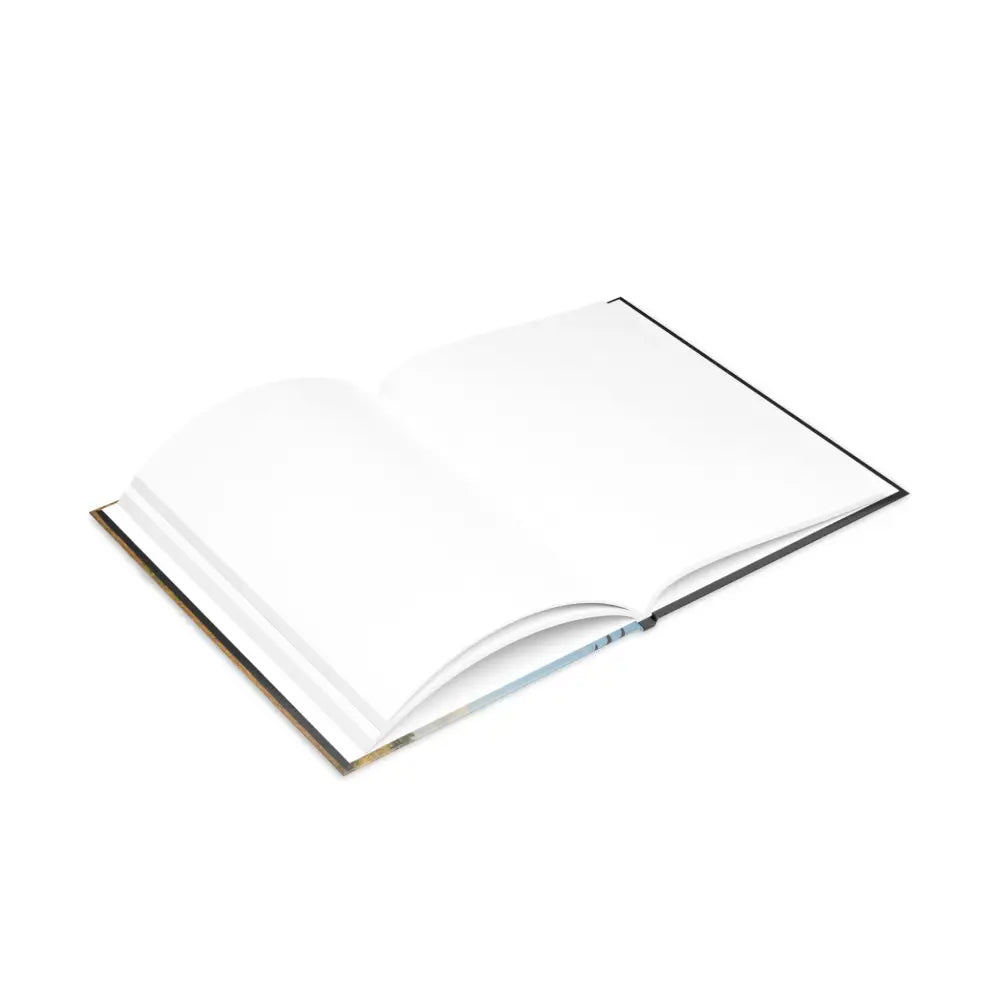 Open blank book in Equestrian Hardcover Notebook Winged Horse Design