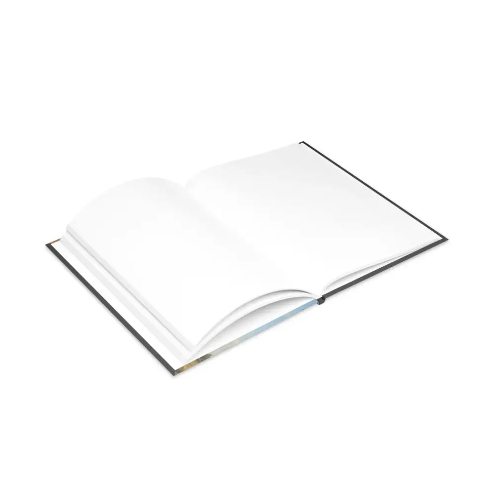 Open blank book in Equestrian Hardcover Notebook Winged Horse Design