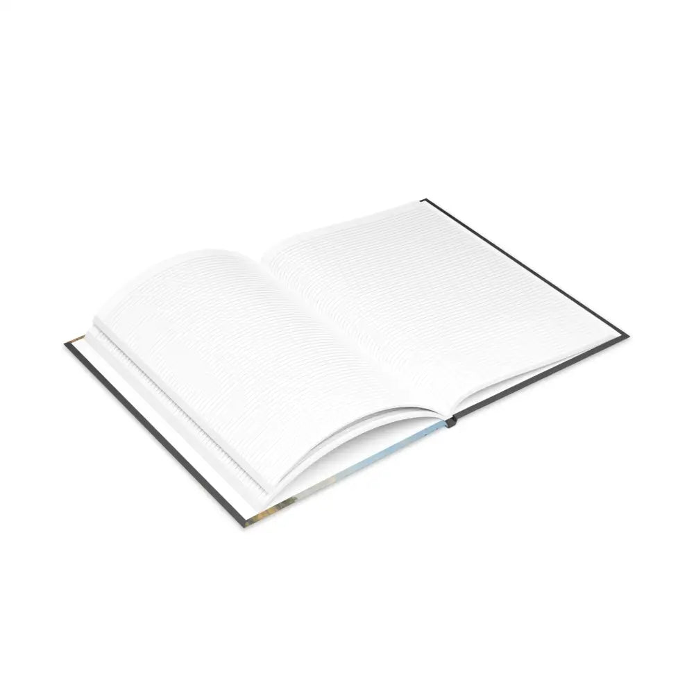 Open lined notebook with Winged Horse design in a leather hardcover for Equestrian enthusiasts