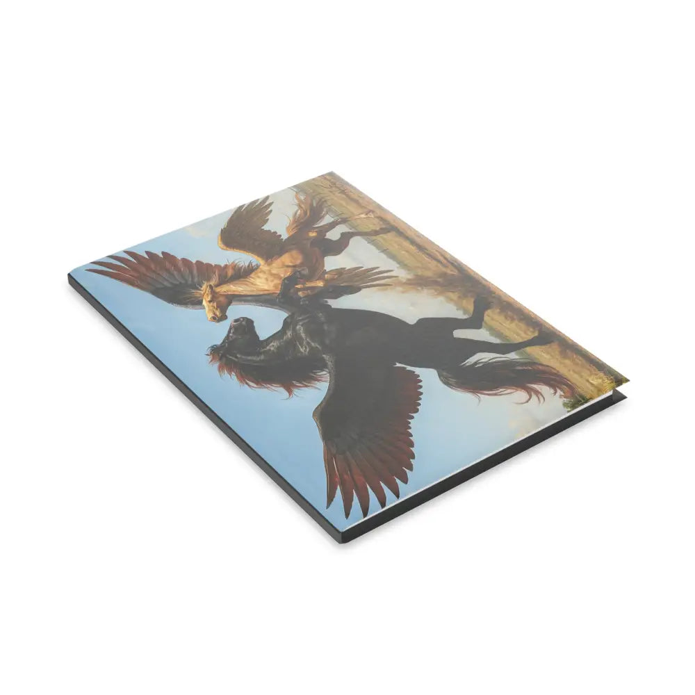 Hardcover journal featuring Winged Horse art in the Equestrian Hardcover Notebook