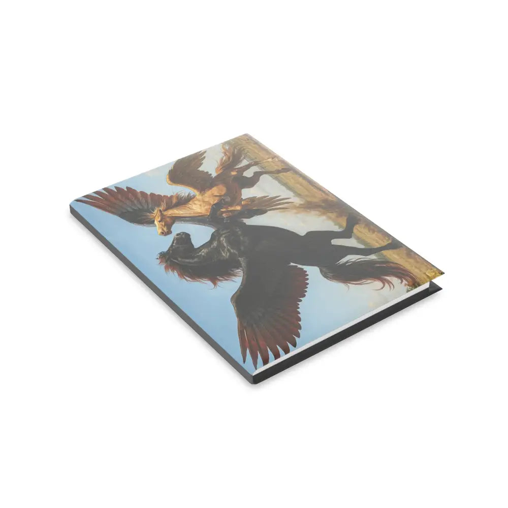 Pegasus-themed hardcover notebook with winged horse design for writing and journaling