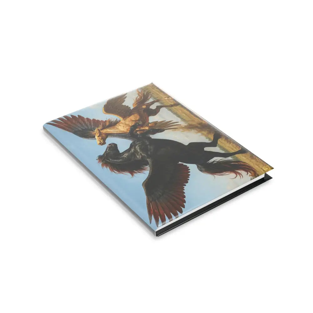 Hardcover journal featuring Winged Horse artwork for Equestrian Hardcover Notebook