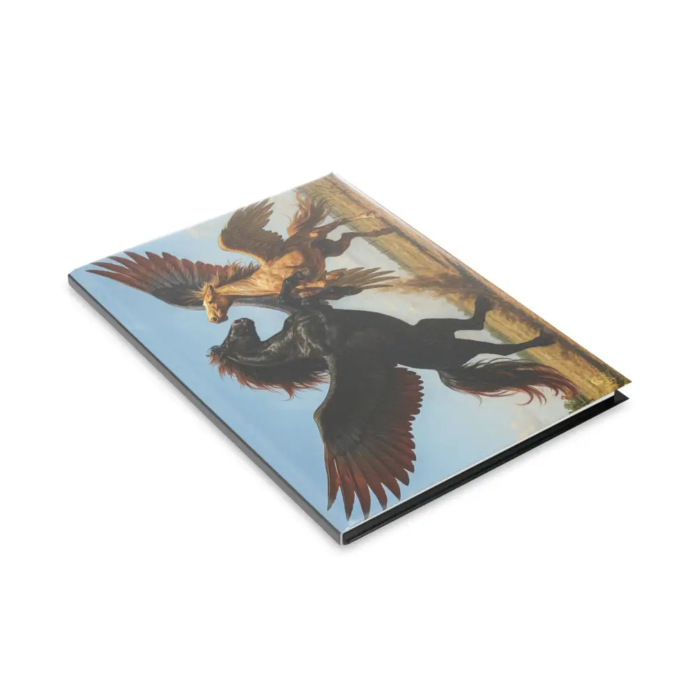 Equestrian Hardcover Notebook with Winged Horse Cover for note-taking and journaling