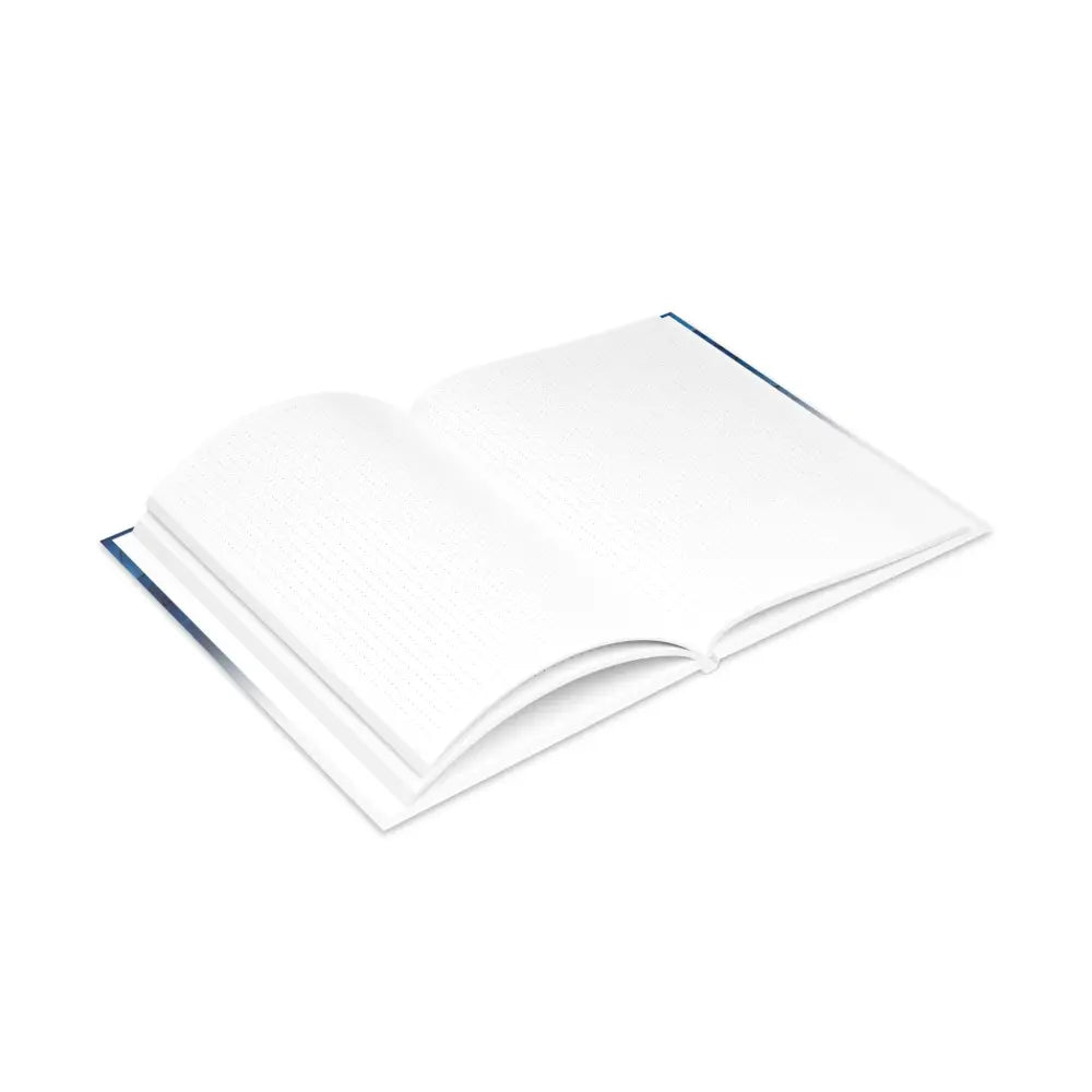 Open blank book in Never Stop Dreaming Equestrian Fantasy Hardcover Notebook