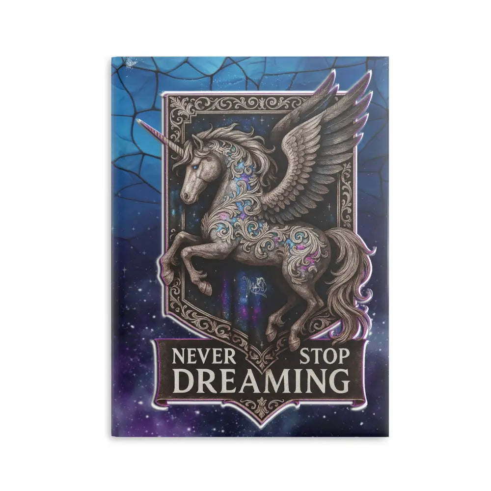 Unicorn winged hardcover notebook from Never Stop Dreaming Equestrian Fantasy collection