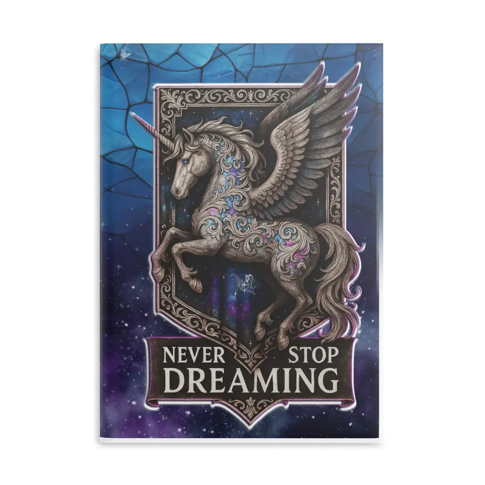 Unicorn-themed notebook from Never Stop Dreaming Equestrian Fantasy Hardcover Notebook