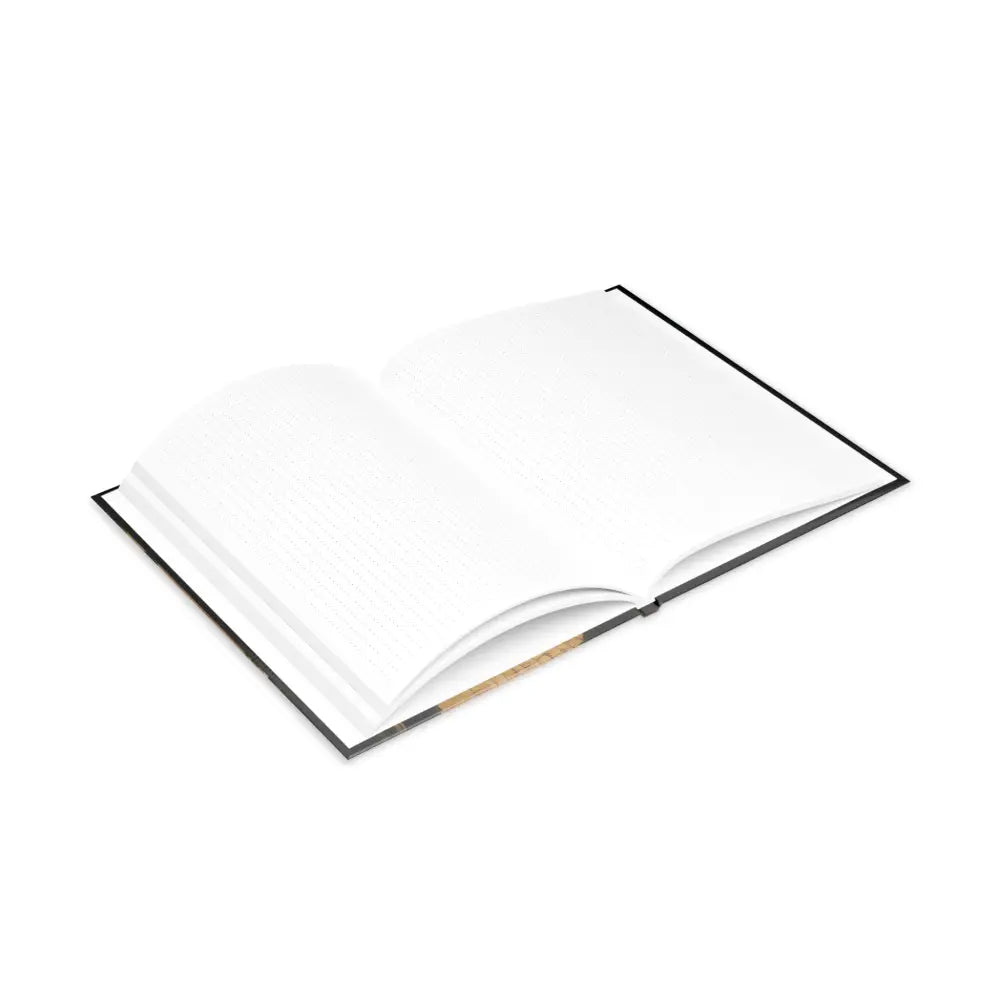 Open blank hardcover notebook with winged horse design from Oso Guardian of the Keep series