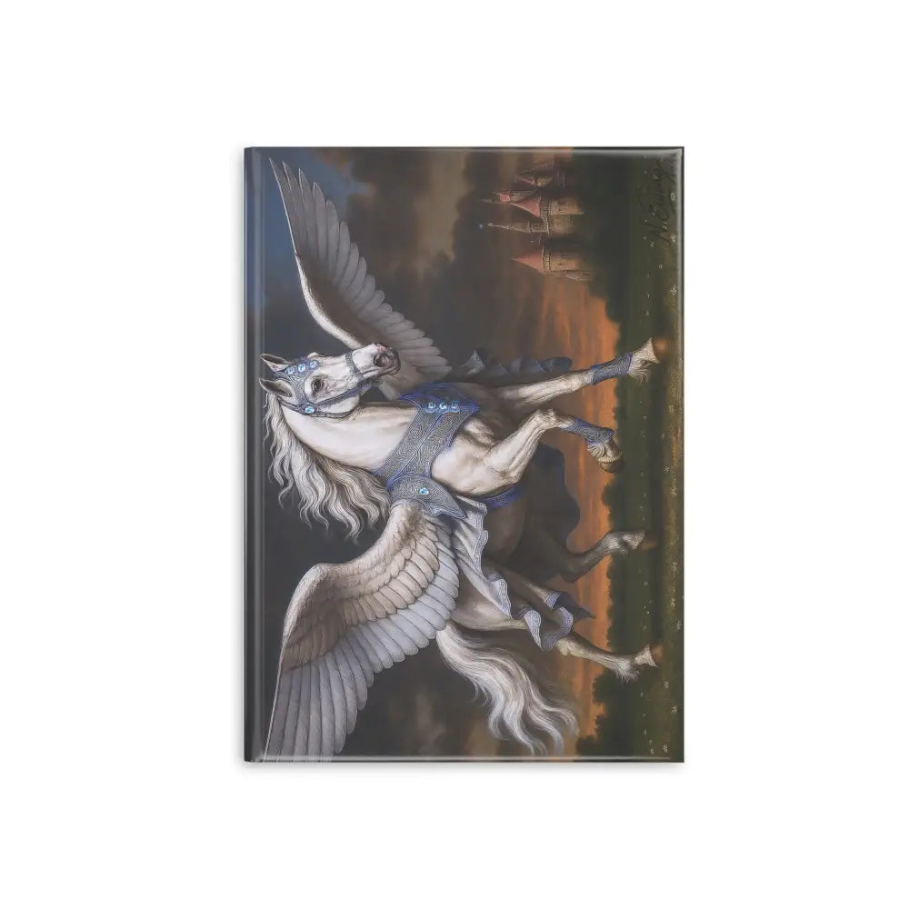 Pegasus art magnet displayed on Ripley Royal Pegasus Queen Equestrian Hardcover Notebook