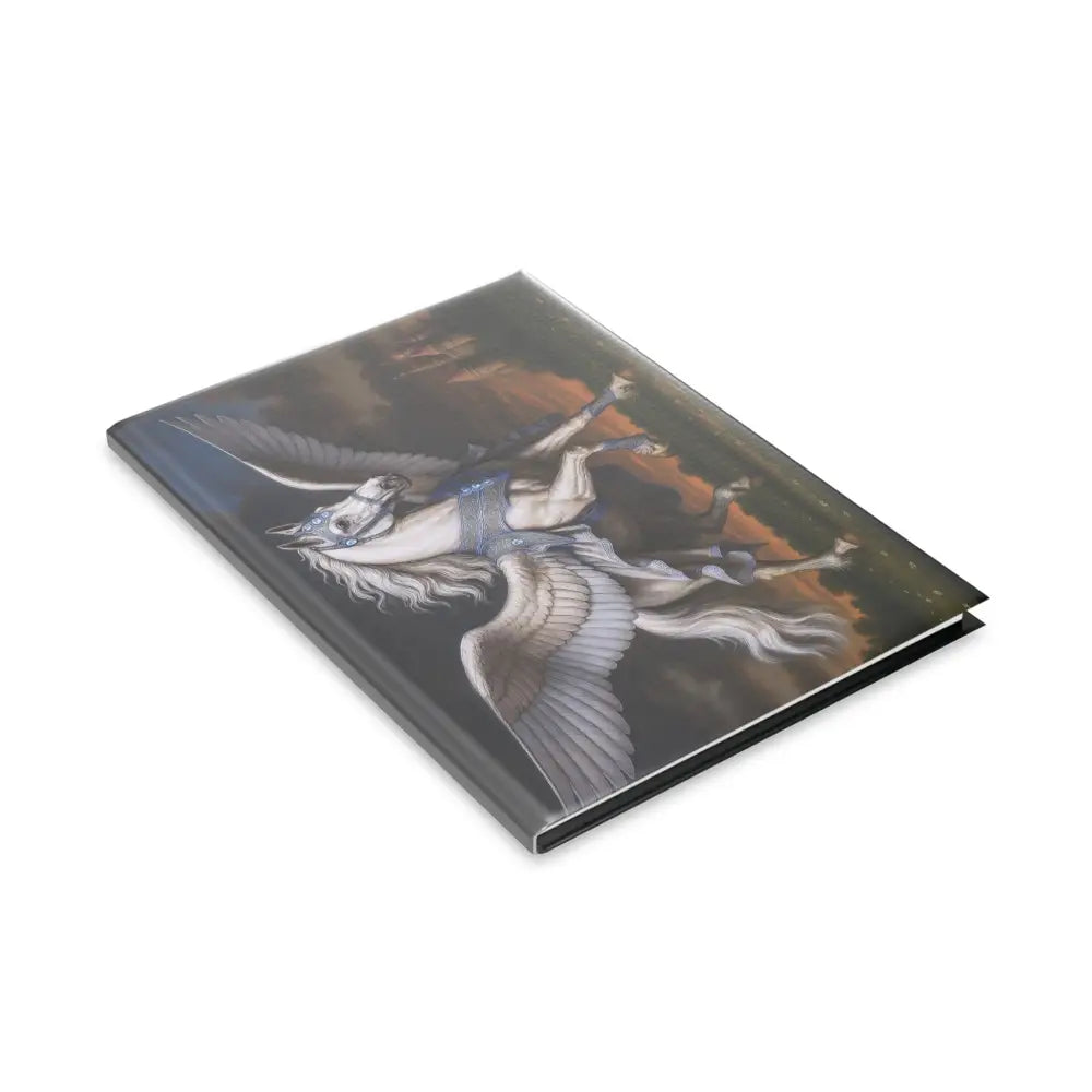 Pegasus-themed royal hardcover journal with winged horse design for Equestrian enthusiasts