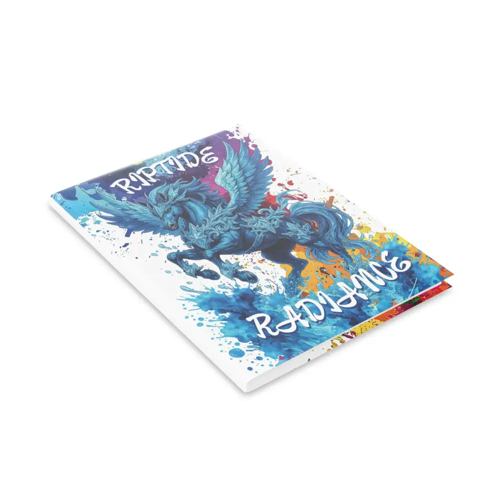 Pegasus-themed Hardcover Notebook Riptide Radiance Winged Horse design for writing or journaling