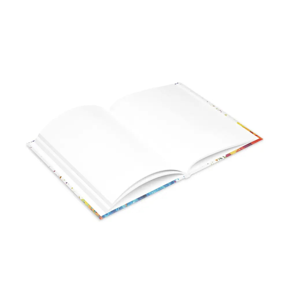 Open blank book in Riptide Radiance Winged Horse Hardcover Notebook for creative writing