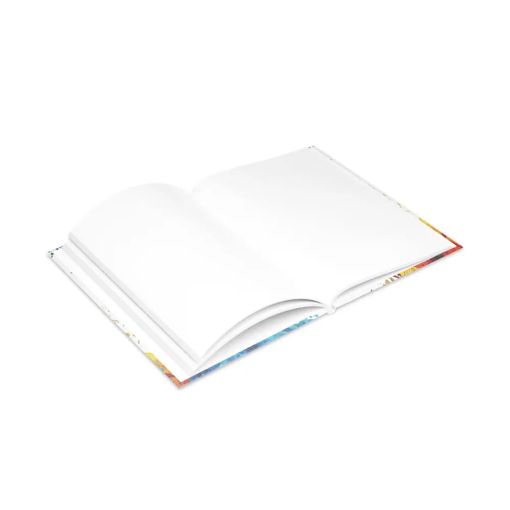 Open blank book from Riptide Radiance Winged Horse Hardcover Notebook featuring a blank page