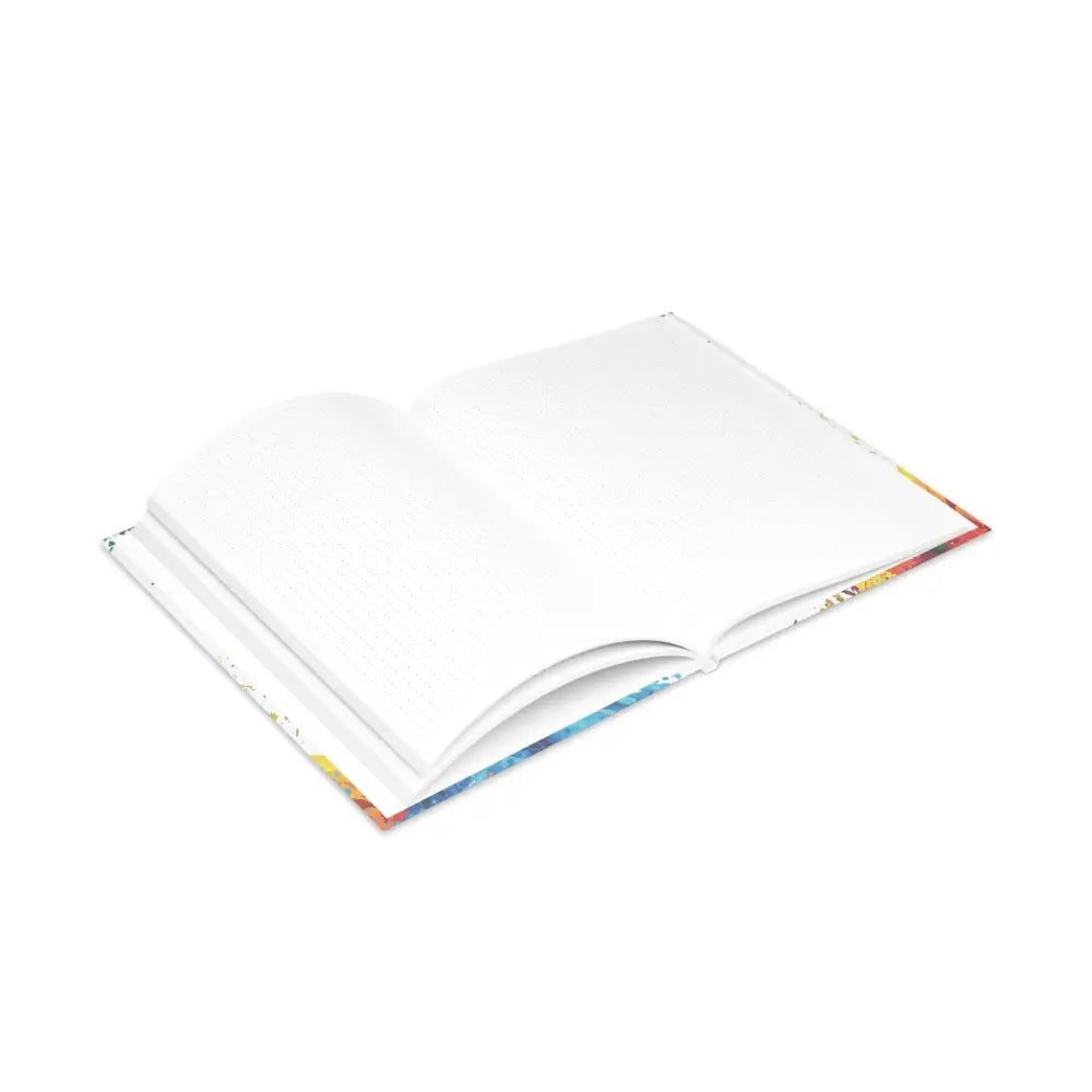 Open blank Riptide Radiance Winged Horse Hardcover Notebook showcasing its interior page