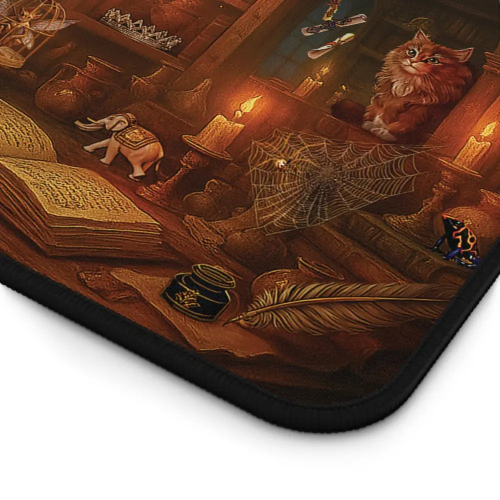 Rectangular fantasy-themed Pegasus horse lover desk mat with artistic illustration