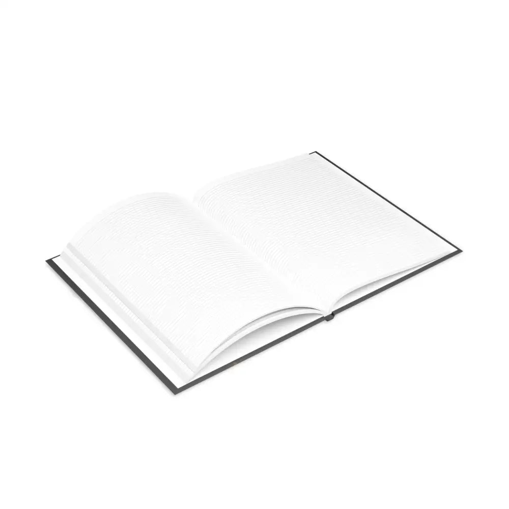 Open lined hardcover notebook from The Tome the Tude and the Tiny Hands Wizard Pony Art Collection
