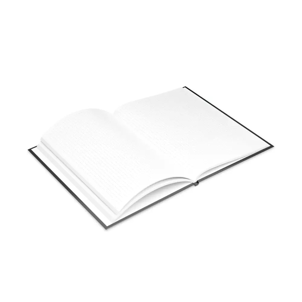 Open blank book from The Tome the Tude and the Tiny Hands Wizard Pony Art Hardcover Notebook