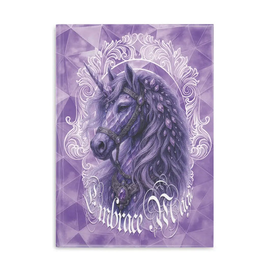 Purple unicorn journal from Arcane Aegis Embrace Magic Amethyst Armor hardcover collection