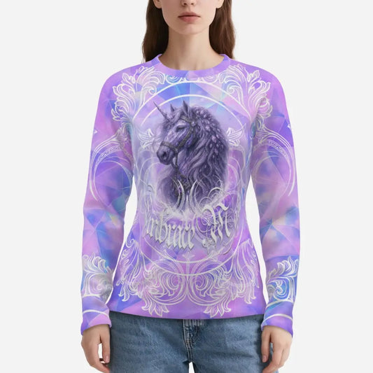 Unicorn-themed long-sleeved shirt from Arcane Aegis Fantasy Pegasus Sun Shirt UPF50+