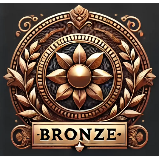 Ornate bronze medal for Bronze Tier Equine Dream Sketch custom artwork