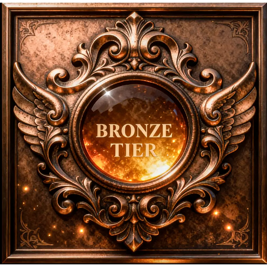Bronze Tier Emblem with Ornate Wings in Fantasy Dream Portrait
