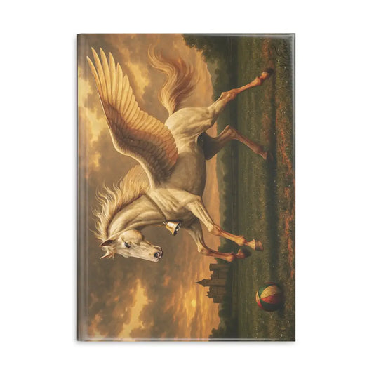 Pegasus-themed decorative magnet on Cervantes The Youngling’s Dawn Hardcover Notebook