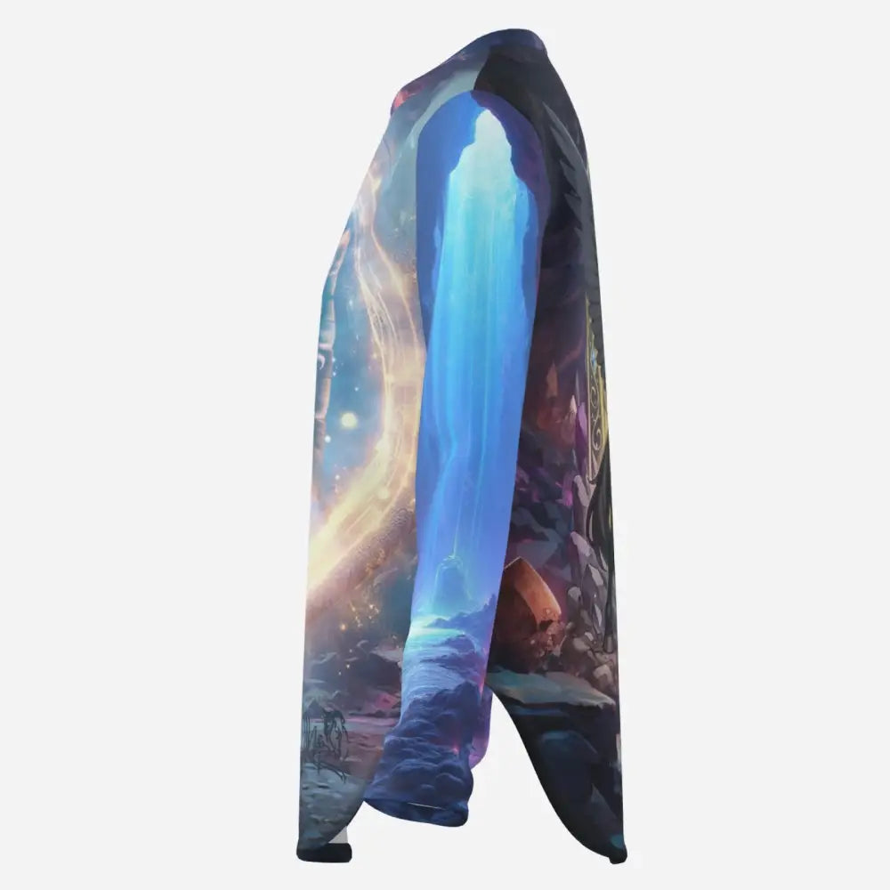 Fantasy-themed long-sleeved shirt from Courage Portal featuring a Fantasy Pegasus design UPF50+