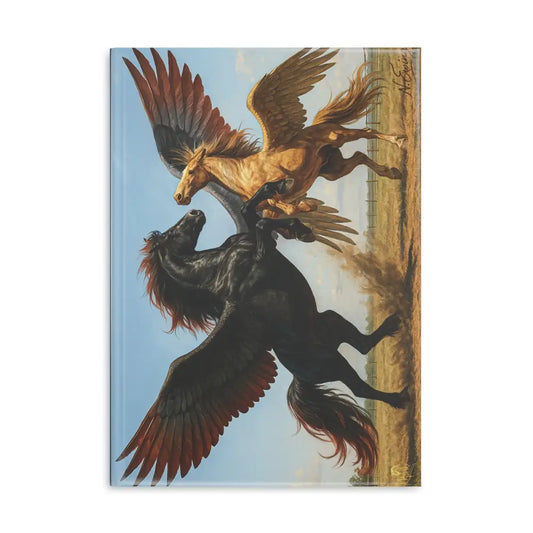 Pegasus-themed leather hardcover journal with winged horse design for writers and travelers
