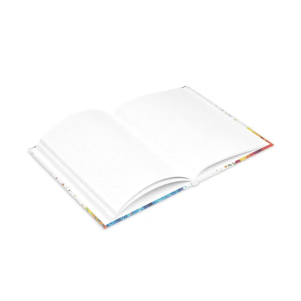 Open blank Riptide Radiance Winged Horse Hardcover Notebook showing a blank page