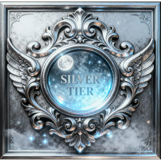 Silver Winged Moon Medallion in Silver Tier Heroic Story Portrait