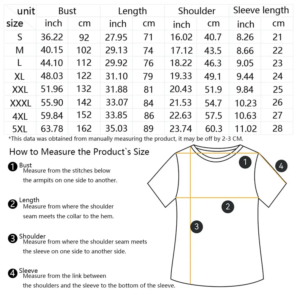 Short-sleeved cotton T-shirt with black and white graphic design for unisex style