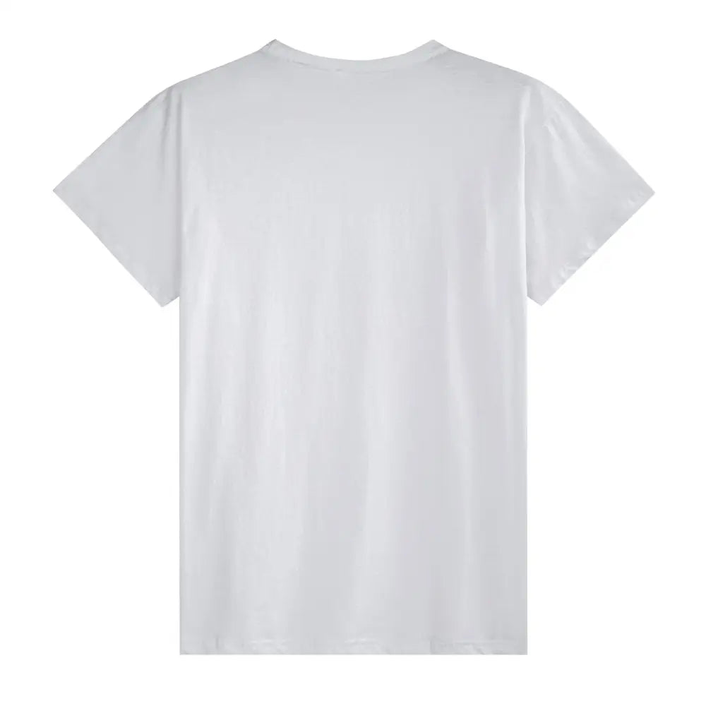 White plain unisex cotton T-shirt with short sleeves and crew neck for casual wear